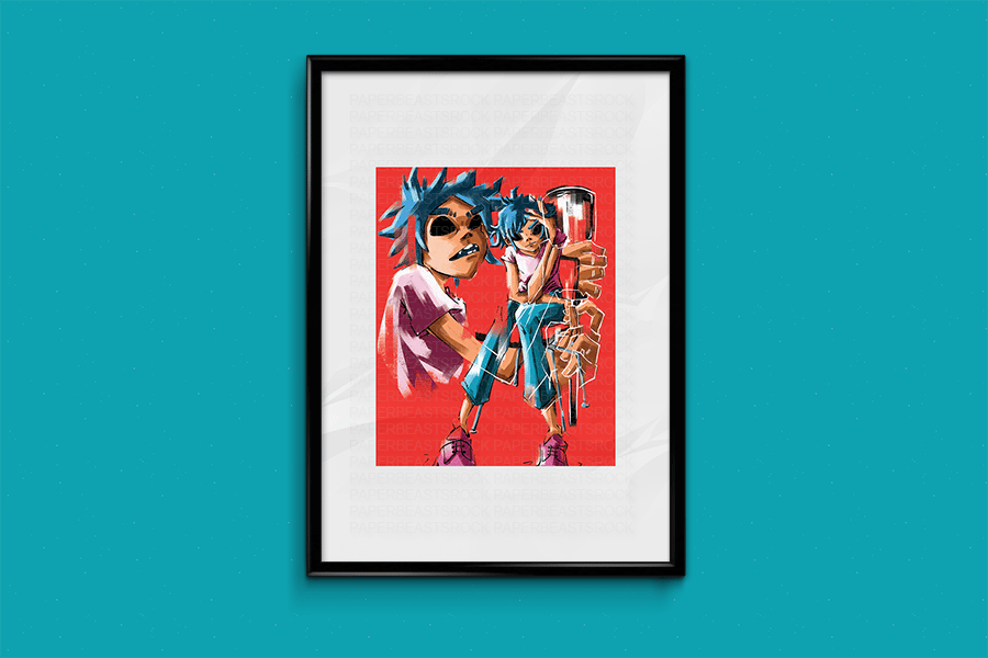 2d Gorillaz / PAPERBEATSROCK